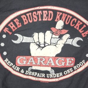 The Busted Knuckle Garage Black Graphic Tee